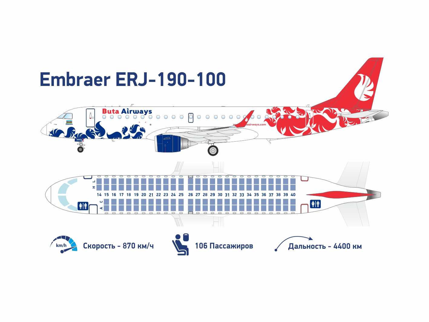 Эмбраер rj170 схема салона